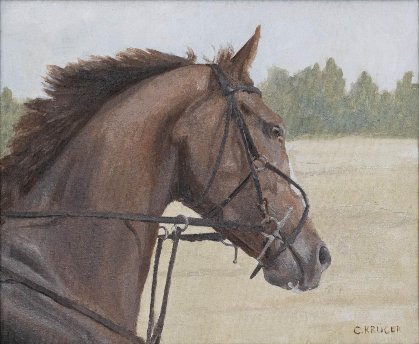 oil painting of a horse